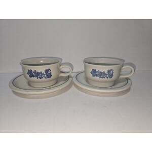 Set Of 2 Pfaltzgraff Yorketown Coffee Tea Cup Mug W/Saucers #6-1~4 Pieces Total